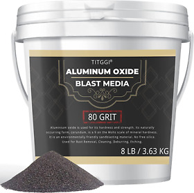 #80 Grit Medium Aluminum Oxide Blast Media 8 Lb Long-lasting Sand Blasting