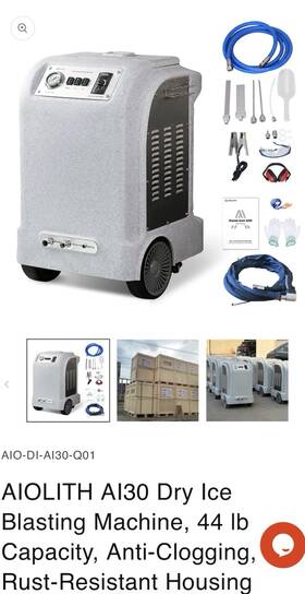 Aiolith Ai30 Dry Ice Blasting Machine 44lb Capacity Blaster