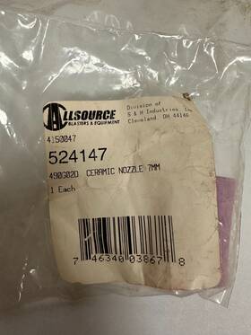 Allsource 524147 Abrasive Blaster Ceramic Nozzle 7mm