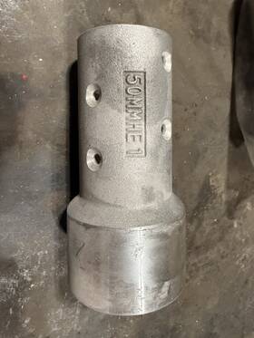Blast One Almhe1 Hose Nozzle Holder 3/4 Id X 1-1/2 Od 50mm Threads 50mmhe1