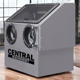 59477 Central Machinery 30 Lb Capacity Benchtop Abrasive Blast Cabinet Sand Blaster With Gun Gloves And Hose
