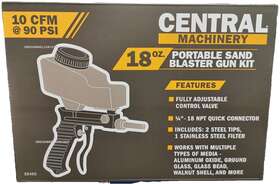 59490 Central Machinery Brand New High Quality Sandblaster Gun Mesh Tool Air Sandblasting