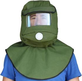 Cklt 313050887850 Sand Blasting Hood Cap Canvas Shawl Sandblaster Protective Gear Mask Anti-dust