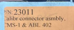 Cms-1 Clemco 23011 P/n Calibration Connector Assembly And Abl 402