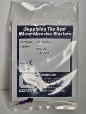 Comco Mb-1500-24 New Micro Abrasive Media Blaster Nozzle Violet .018 Inch .46mm