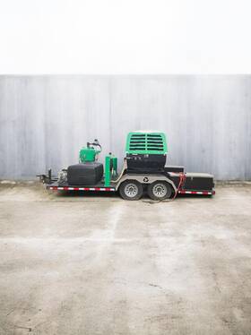 Dusting Blasting Machine Db800xl Mobile Dustless With Trailer And Extra Hoses