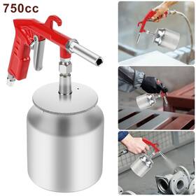 Eeekitonline 616361655317 Portable Sandblasting Gun 750cc Handheld Air Sand Blaster For Rust Paint Remover