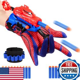 Excitobo B0f7qvrkh9 Superhero Web Shooters For Kids 8-12 Adjustable Wrist Launcher Slinging Toy