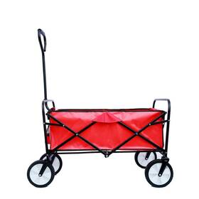 Flw22701511q Flynama Garden Cart 21.26 Inch X35.43 X46.46 Outdoor Steel Folding Utility Wagon Red