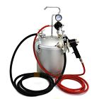 Gauge Pressure Gal Paint Gun 4 Spray " Spraying Hose Pot Air 2-1 Tool Tank Set