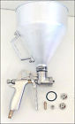 Generic Aluminum Texture Air Drywall Paint Sprayer Hopper Gun W 3 Nozzles 0844699020723