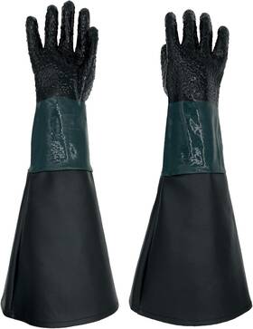 Hangzhou Huashengtong Machinery Co. Ltd 744110668957 Rubber Sandblaster Gloves For Abrasive Blasting Be Used On Sandblast Cabinet San