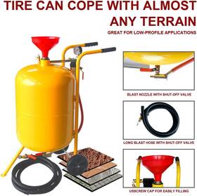 Hpdmc 768683037446 20 Gal/80l Portable Air Blasting Machine Equipped Ceramic Nozzle Hose Ptfe Tape