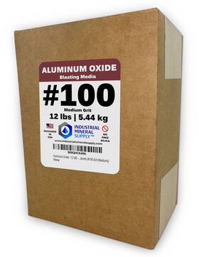 Industrial Mineral Supply 739601235114 Aluminum Oxide - 12 Lbs Sand Blasting Abrasive Media For Sandblasters