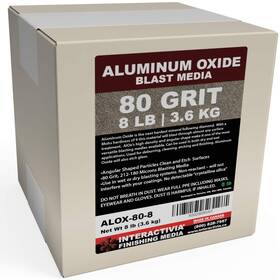 Interactivia 313040339352 #80 Aluminum Oxide - 8 Lbs Medium Sand Blasting Abrasive Media For Ca