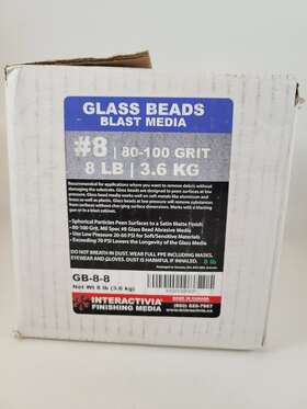 Gb-8-8 Interactivia 689998243059 #8 Glass Beads - 8 Lb Or 3.6 Kg Blasting Abrasive Media 80-100 Grit