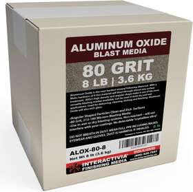 Interactivia 691164689257 #80 Aluminum Oxide 8 Lbs Medium To Fine Sand Blasting Abrasive Media