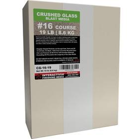 Interactivia 744110519044 10-20 Grit #16 Crushed Glass Abrasive - 19 Lb Or 8.6 Kg Blasting