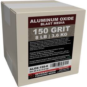Alox-150-8 Interactivia #150 Aluminum Oxide - 8 Lbs Fine Sand Blasting Abrasive Media For