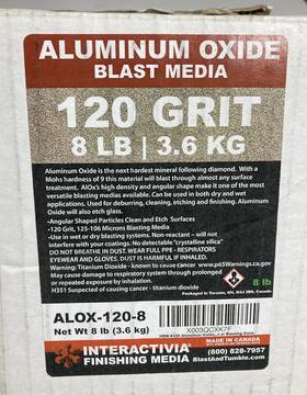 Interactivia Finishing Media Alox-120-8 120 Grit Aluminum Oxide Blast 8 Lb. /3.6 Kg