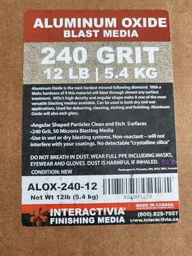 Interactivia Finishing Media Alox-12lb #240 Grit Ultra Fine Aluminum Oxide - 12 Lbs Sand Blasting Abrasive