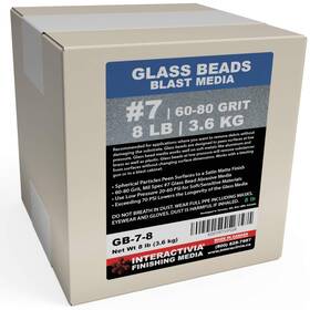 Fmglsbdno7 Interactivia 7 Glass Beads 8 Lb Or 3.6 Kg Sand Blasting Abrasive Media Medium 60-80 Mesh
