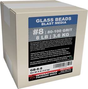 Gm-gb-8-8 Interactivia #8 Glass Beads - 8 Lb Or 3.6 Kg Blasting Abrasive Media Fine 80-100 Mesh