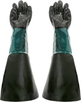 Ivwnnn 445039057091 23.6 Inch Rubber Sand Blast Cabinet Gloves For Abrasive Blasting And Sandblast