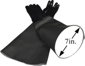 J&b Custom Products 445051123163 Neoprene Gloves For Sandblasting Sandblaster Sand Blast Cabinet - 7 Inch X 26 Made