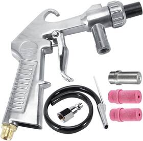 Jewboer 744110293593 Sandblaster Gun Kit Abrasive Media Blaster Cabinet With Hose Nozzles Tips Set