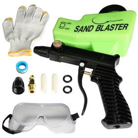 6189-90 Kzu Sand Blaster Gun Kit Gravity Feed Sandblaster 90psi For Air Compressor 3x C