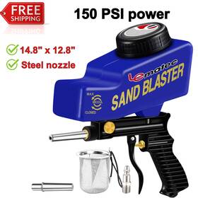 88-728 Le Lematec Portable Handheld Air Compressor Sandblaster Gun Blasting Paint And Rust Removal