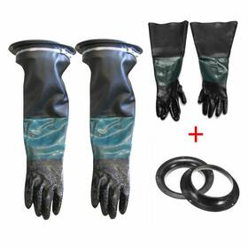 Leadsoar 750961551478 1 Pair Sandblast Cabinet Gloves Heavy Duty With Clamps For Sandblasting Use