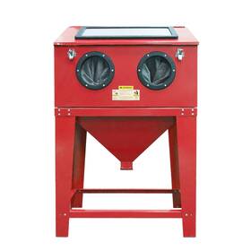 Psj90jly0000lhgaj Leadzm 90 Gallon Sandblasting Cabinet Benchtop With Blasting Gun 4 Nozzle Red