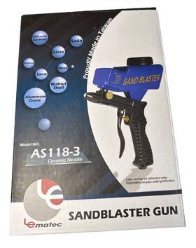 Lematec 711181841046 Sandblaster Gun Sand Blaster For Cleaning Rust Dirt Paint Stripper