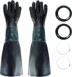 Cc1107-1 Maopiner 23.6 Inch Rubber Sandblasting Gloves Heavy Duty Sandblaster Cabinet