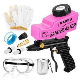 Nanpu 974435091268 Air Sand Blaster Gun With Gravity Feed - Ceramic Nozzle Metal Body For Pai
