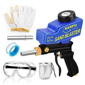 Nanpu 974435091572 Air Sand Blaster Gun With Gravity Feed - Metal Nozzle Plastic Body For Pai