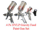 Oem 4 Pc Hvlp Stainless Air Gravity Feed Spray Paint Gun Regulator New 022886049010