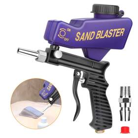 Partsdomauction 616361652750 Hand Held Portable Media Spot Sand Blaster Gun Air Gravity Feed Rust Remover Kit