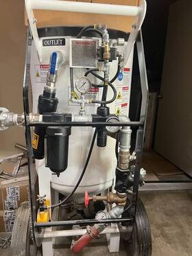 1211693 Pirate Brand 3.5 Cu. Ft. Soda Storm 3-in-1 Sandblaster - White
