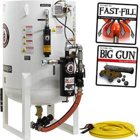 888-0931-33904pb-e Pirate Brand 20 Cu Ft Schmidt Axxiom Style Stationary Pneumatic Sandblasting Pot