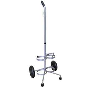 Resone 810058518941 Dual D/e Oxygen Cylinder Cart With Adjustable Handle And Durable Powder-coated Finish