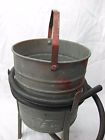 Steel Vintage Sandblaster Utility Canister Galvanized