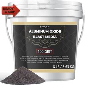 Titggi 445029429419 #100 Grit Aluminum Oxide Blast Media 8 Lbs/3.6kg - Premium Long-lasting Sand