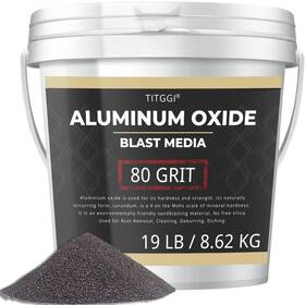 Titggi 642380725885 #80 Grit Aluminum Oxide Blast Media 19 Lbs/8.6kg - Premium Long-lasting Sand