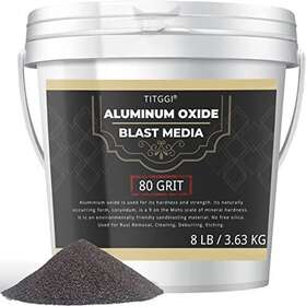 Titggi 669936845897 #80 Grit Medium Aluminum Oxide Blast Media 8 Lb Long-lasting Sand Blasting