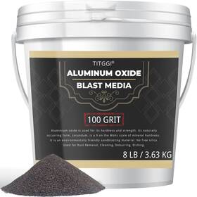 Aub09pmck98t Titggi #100 Grit Aluminum Oxide Blast Media 8 Lbs/3.6kg - Premium Long-lasting Sand