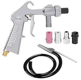 Hd-021 Tpaitlss Sand Blaster Gun Kit Air Siphon Feed Blast With 4pcs Ceramic Nozzle Tips