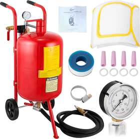 Vevor 696594959581 Sand Blaster 10gal Pot Sandblaster 125 Psi Pressure Blasting Kit For